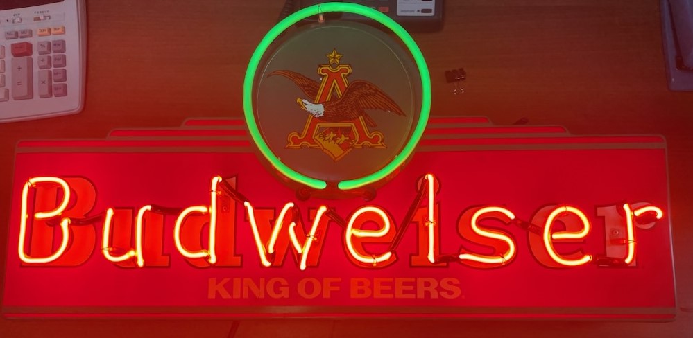 Vintage Budweiser King Of Beers Neon Sign