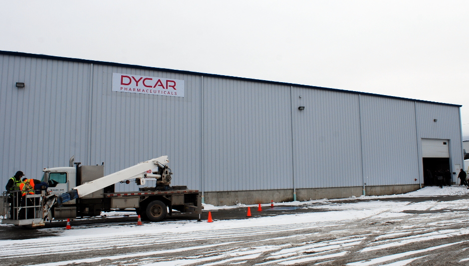 The exterior of Dycar Pharmaceuticals new facility.