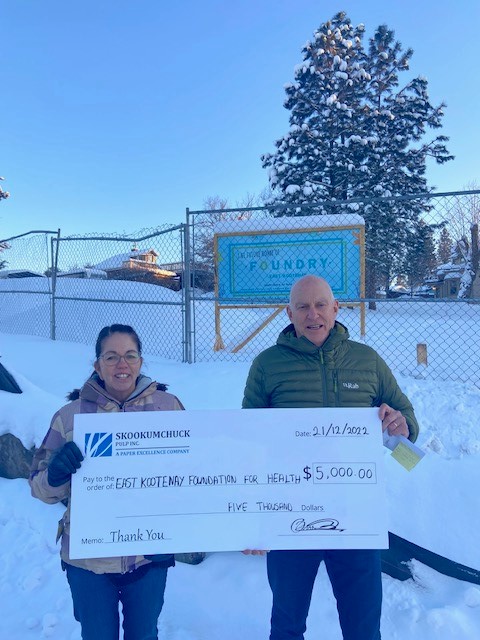 Skookumchuck Pulp Inc. donates $5,000 to the Not Alone Campaign!