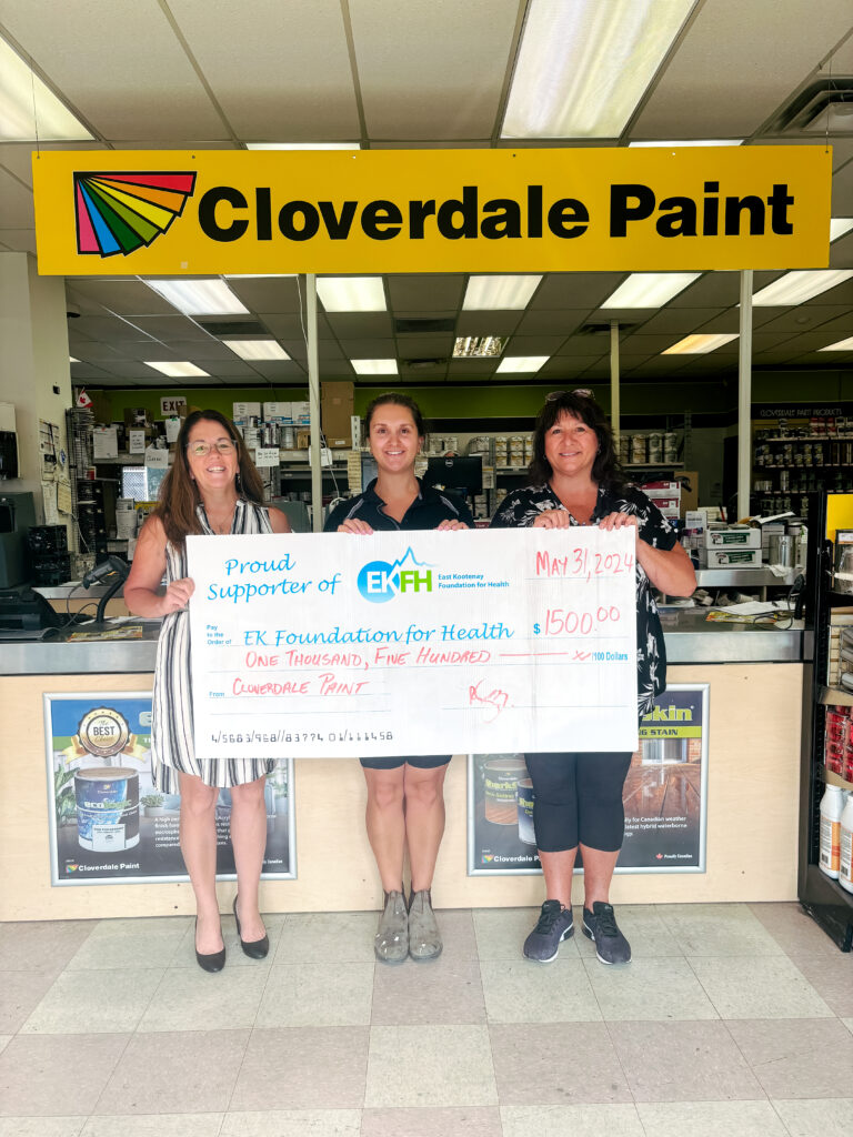 Cloverdale Paints donates $1,500 to A Warm Embrace