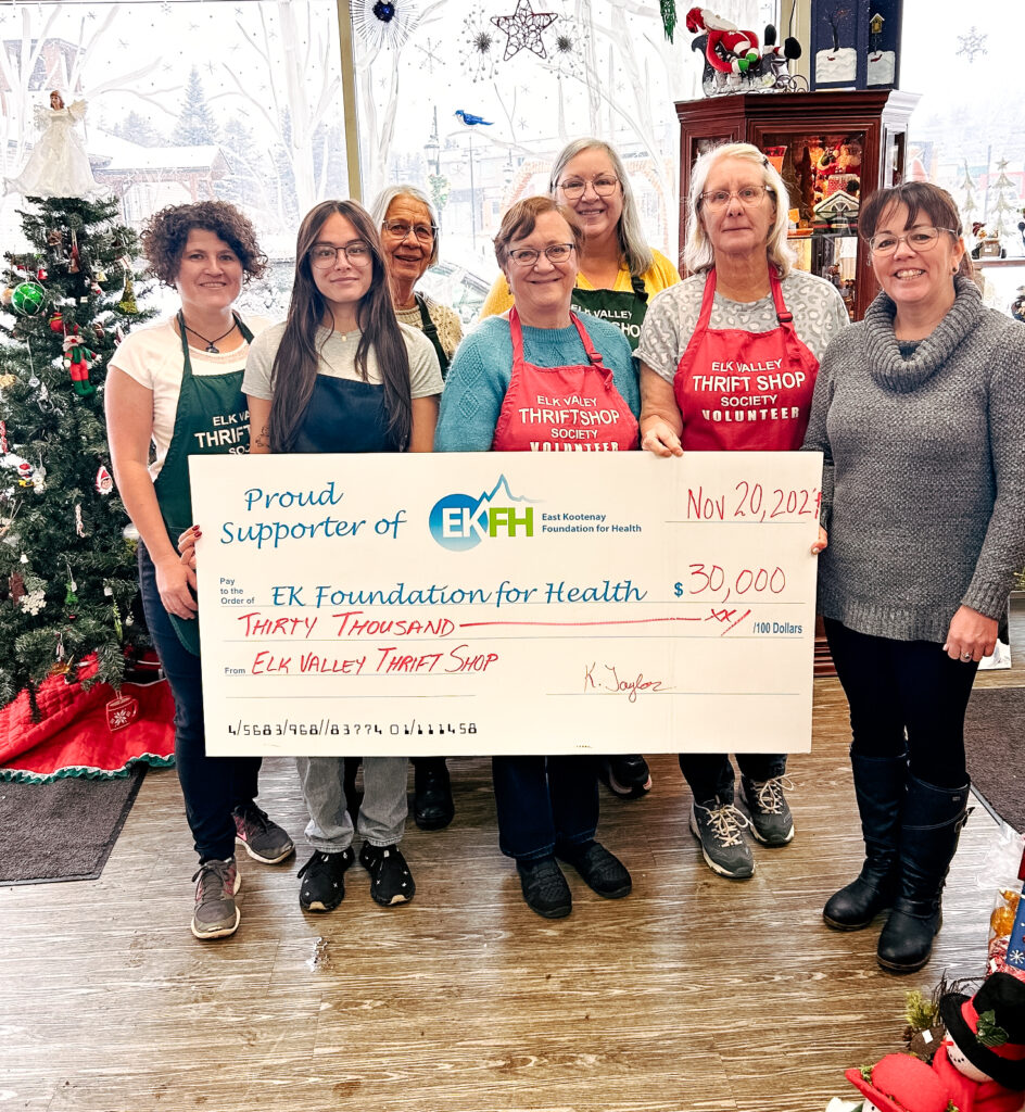 Elk Valley Thrift Shop Society supports Health Care across the Valley