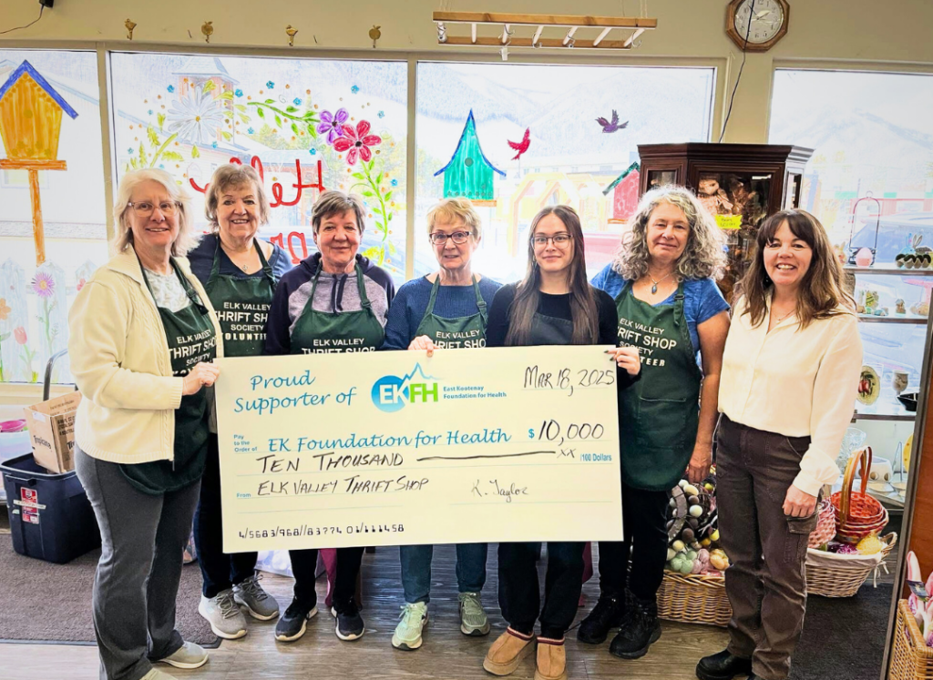 Elk Valley Thrift Shop Society donates $10,000 towards Oncology and Renal Expansion