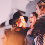 Girls laughing together