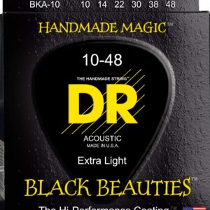 DR Strings - K3 Coating Black -Acoustic Guitar