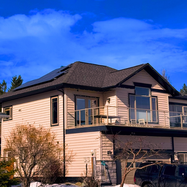 Langdon residence with solar power installation