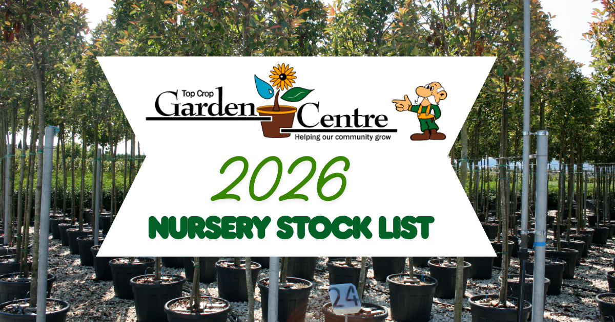 Top Crops 2026 Nursery Item List